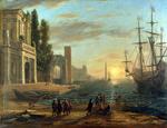 欧洲12-19世纪油画三_CLAUDE LORRAIN - A Seaport